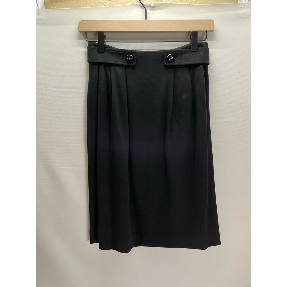 Moschino Cheap and Chic Black Pleated Straight Skirt Knee Length Size 40 / US 6